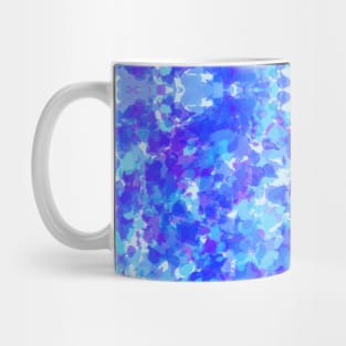 Cute artistic Artsy bright vivid vibrant blue seagreen watercolor brush strokes abstract pattern Mug